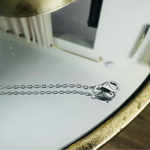 Sterling Silver 925 Cloves Geometric Crystal Accent Bracelet - Picture 8 of 10